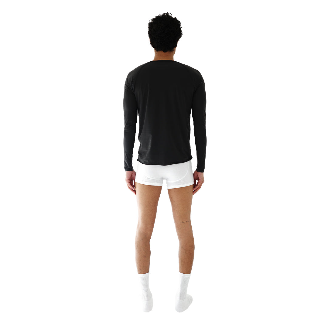Raw Edge LS Lycra Top - Black