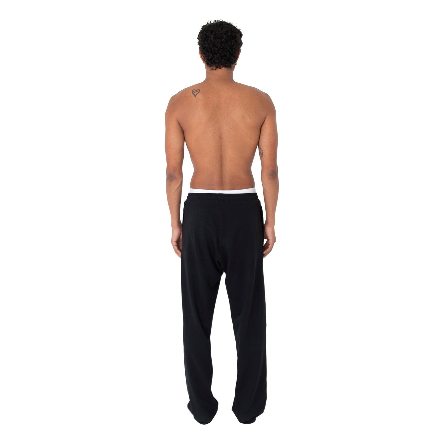 Straight Leg Sweatpants - Black