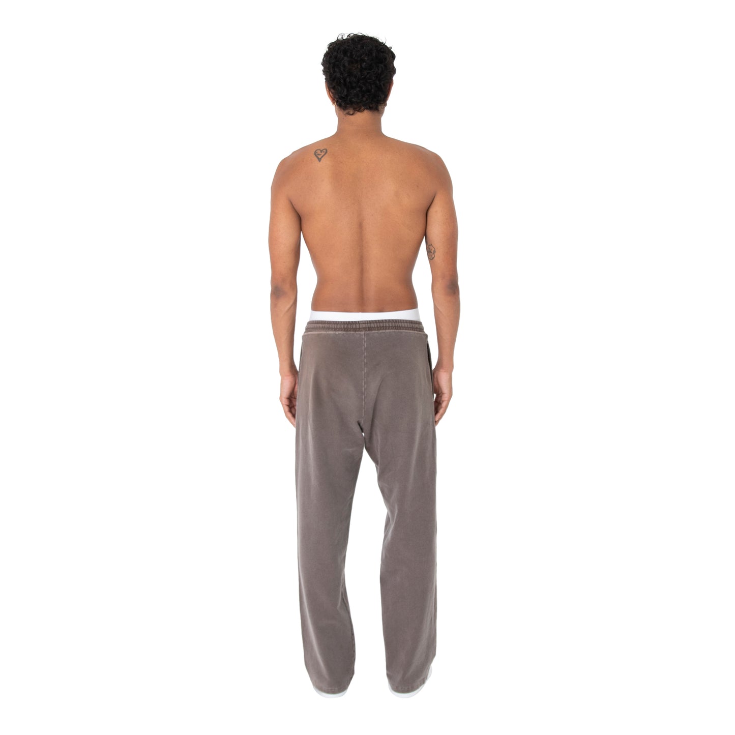 Straight Leg Sweatpants - Washed Brown