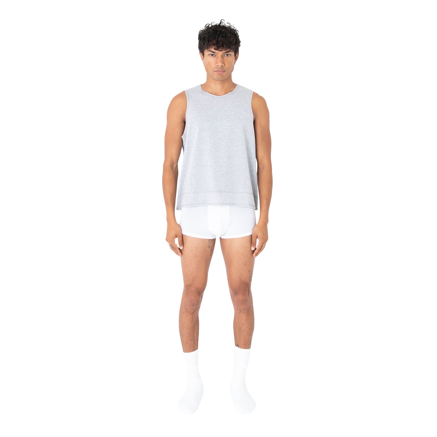 Cut To Crop T-Vest Gray Marl