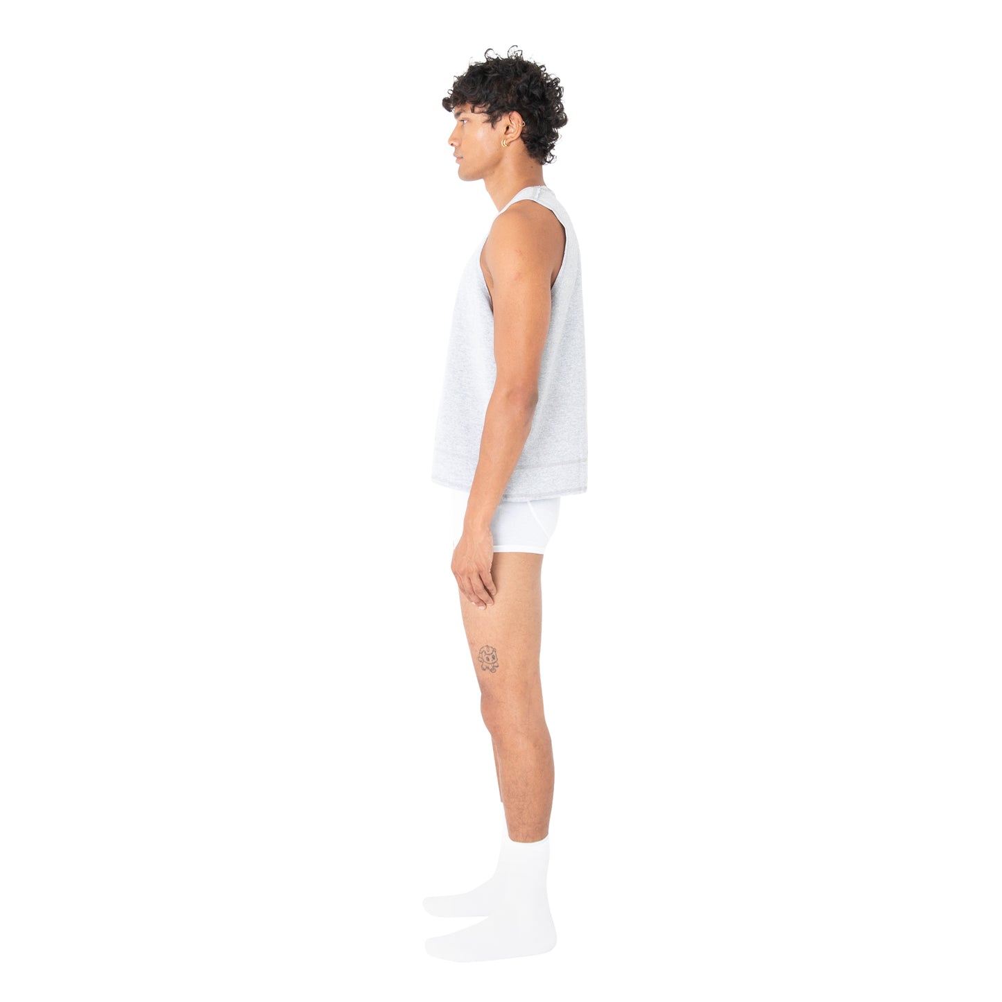 Cut To Crop T-Vest Gray Marl
