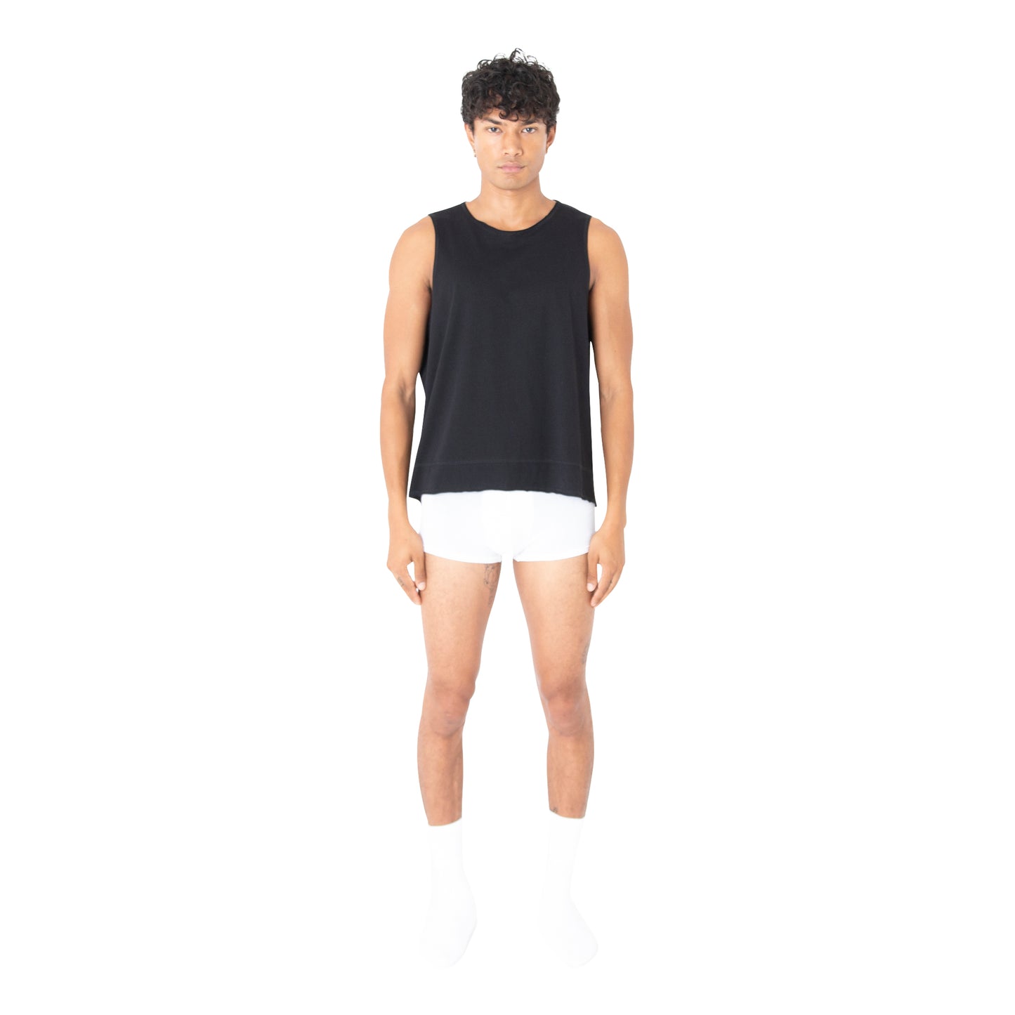 Cut To Crop T-Vest Black