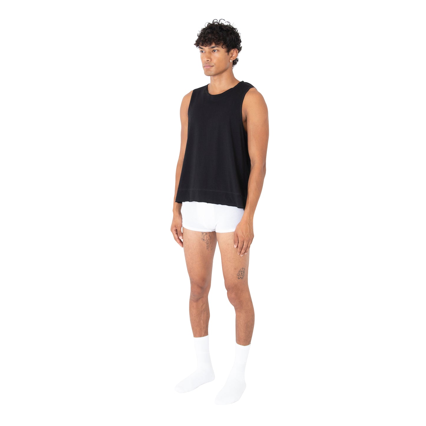 Cut To Crop T-Vest Black