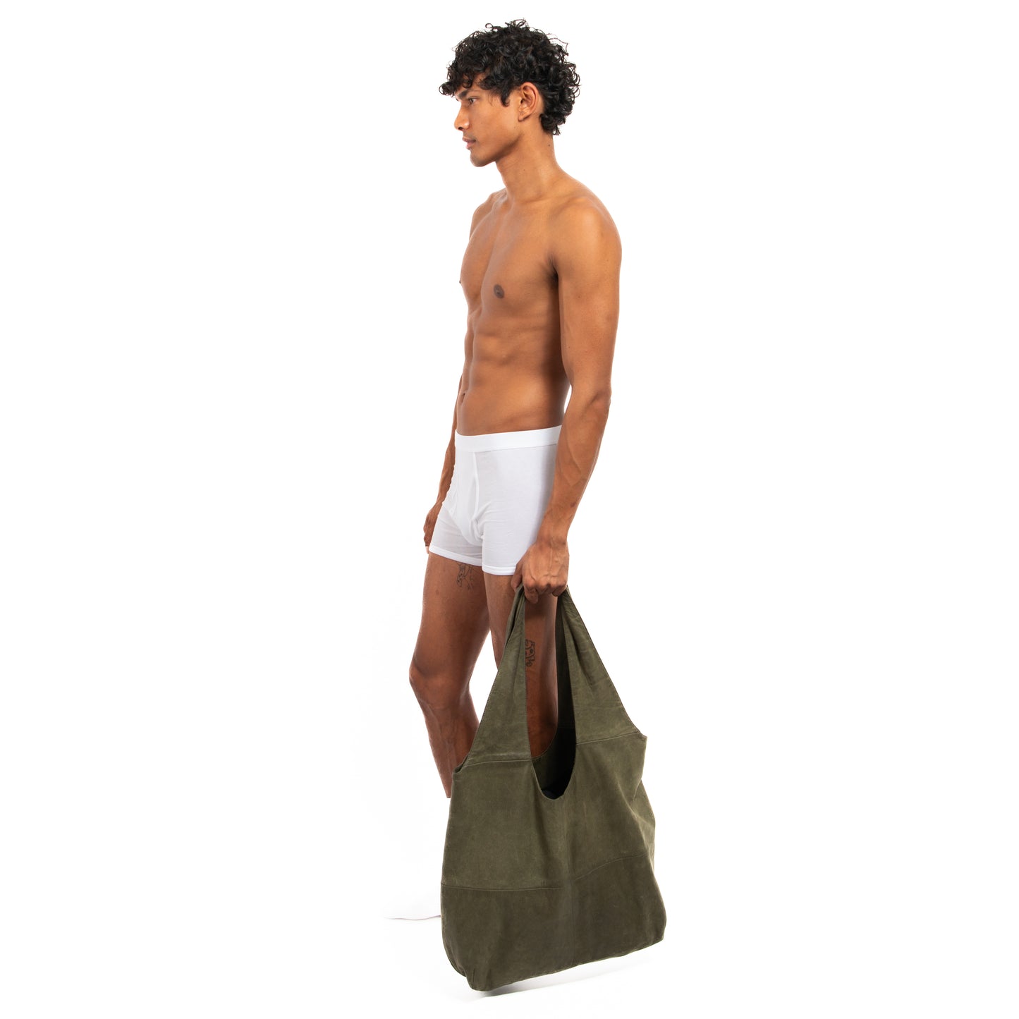 Leather Para Bag - Olive