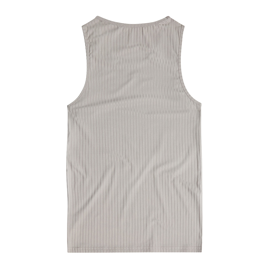 Ribbed Vest Razor Grey