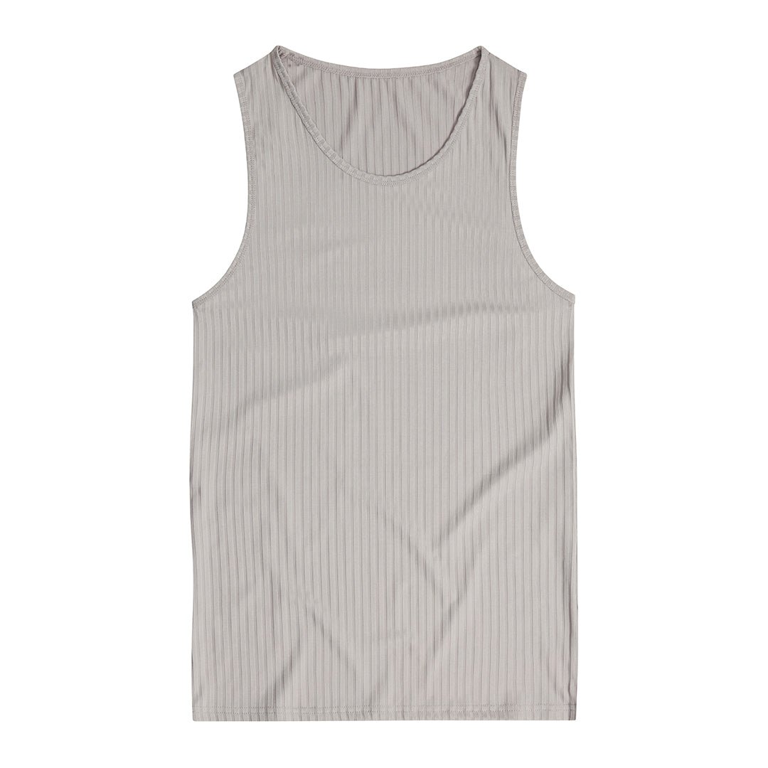 Ribbed Vest Razor Grey