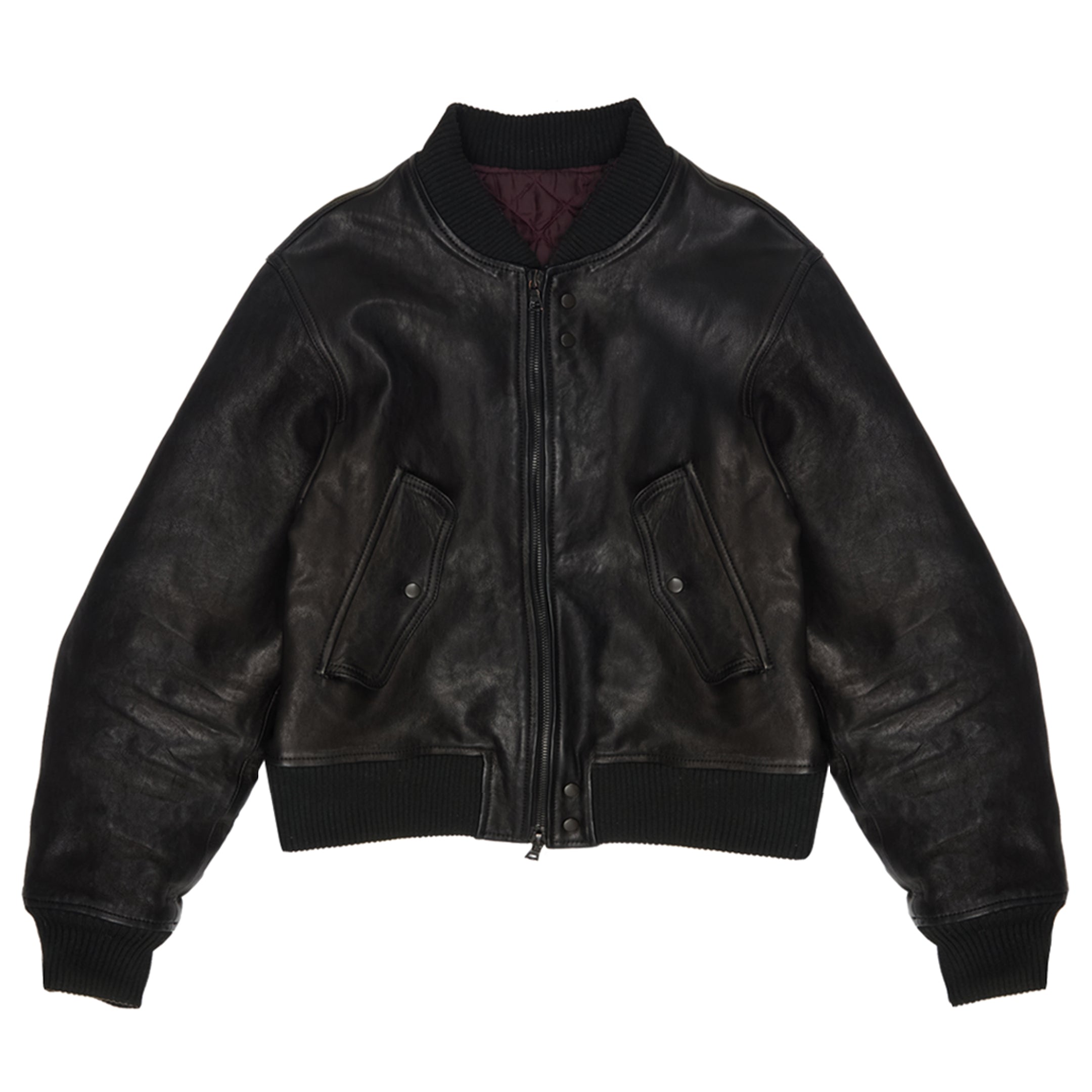 Jacket - Leather Bomber Jacket