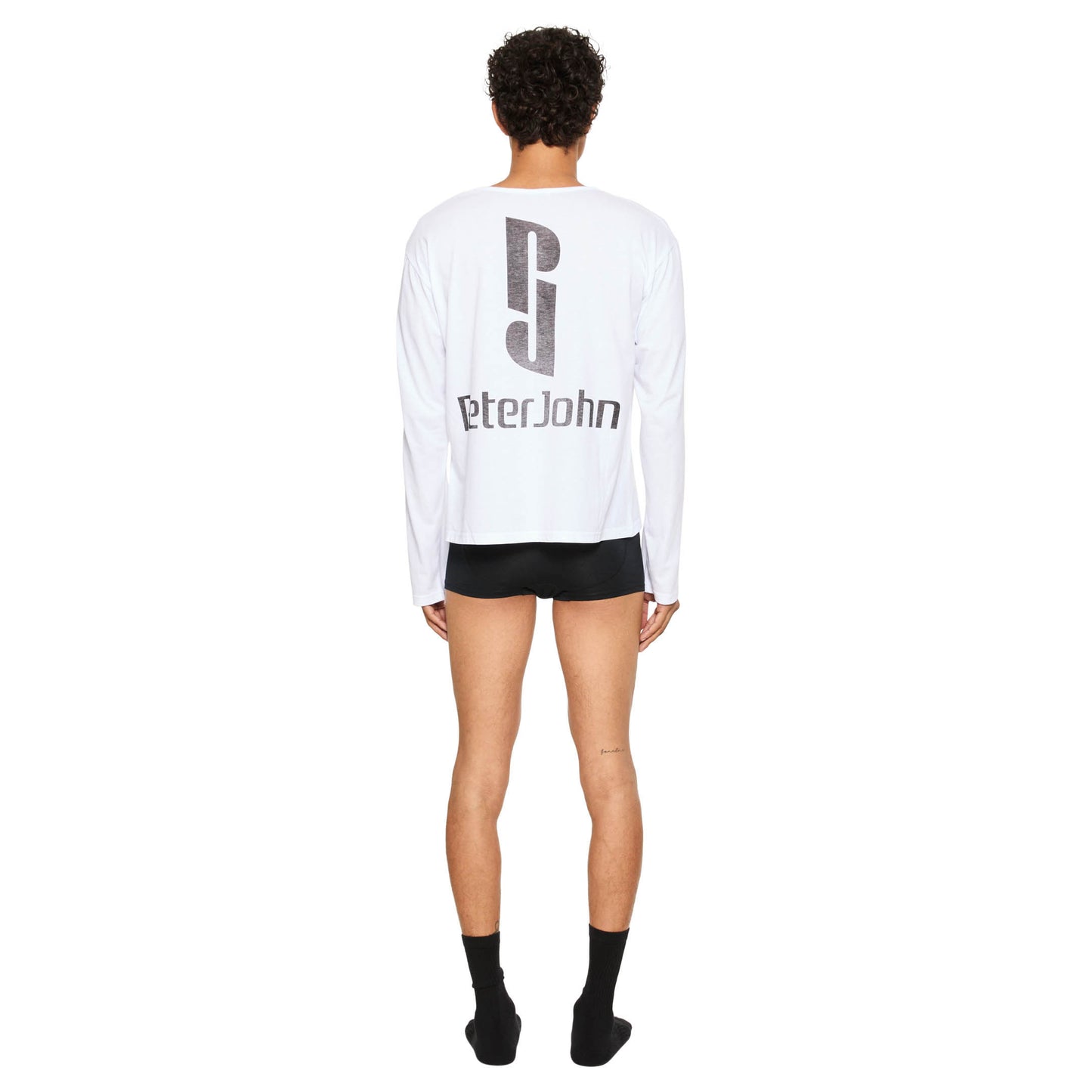 PJ Monogram Long Sleeve T-Shirt White