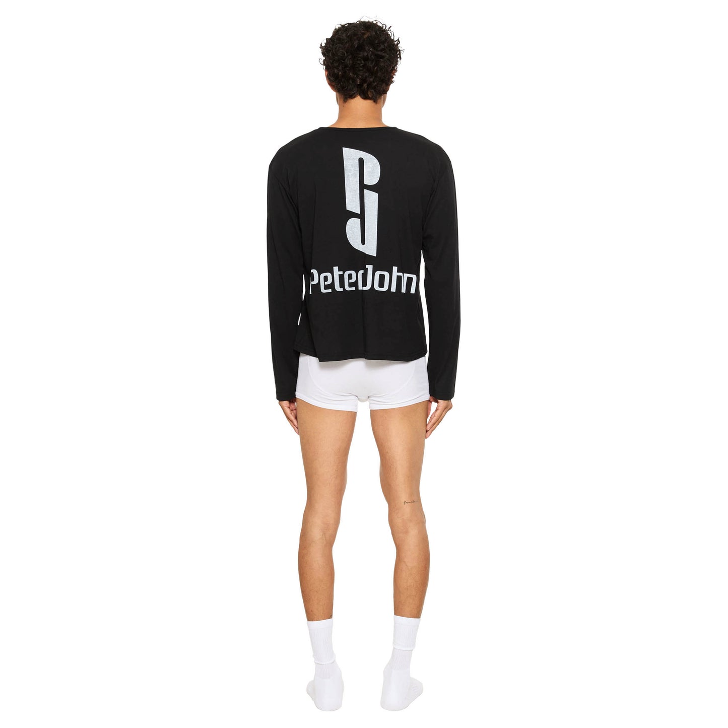 PJ Monogram Long Sleeve T-Shirt Black