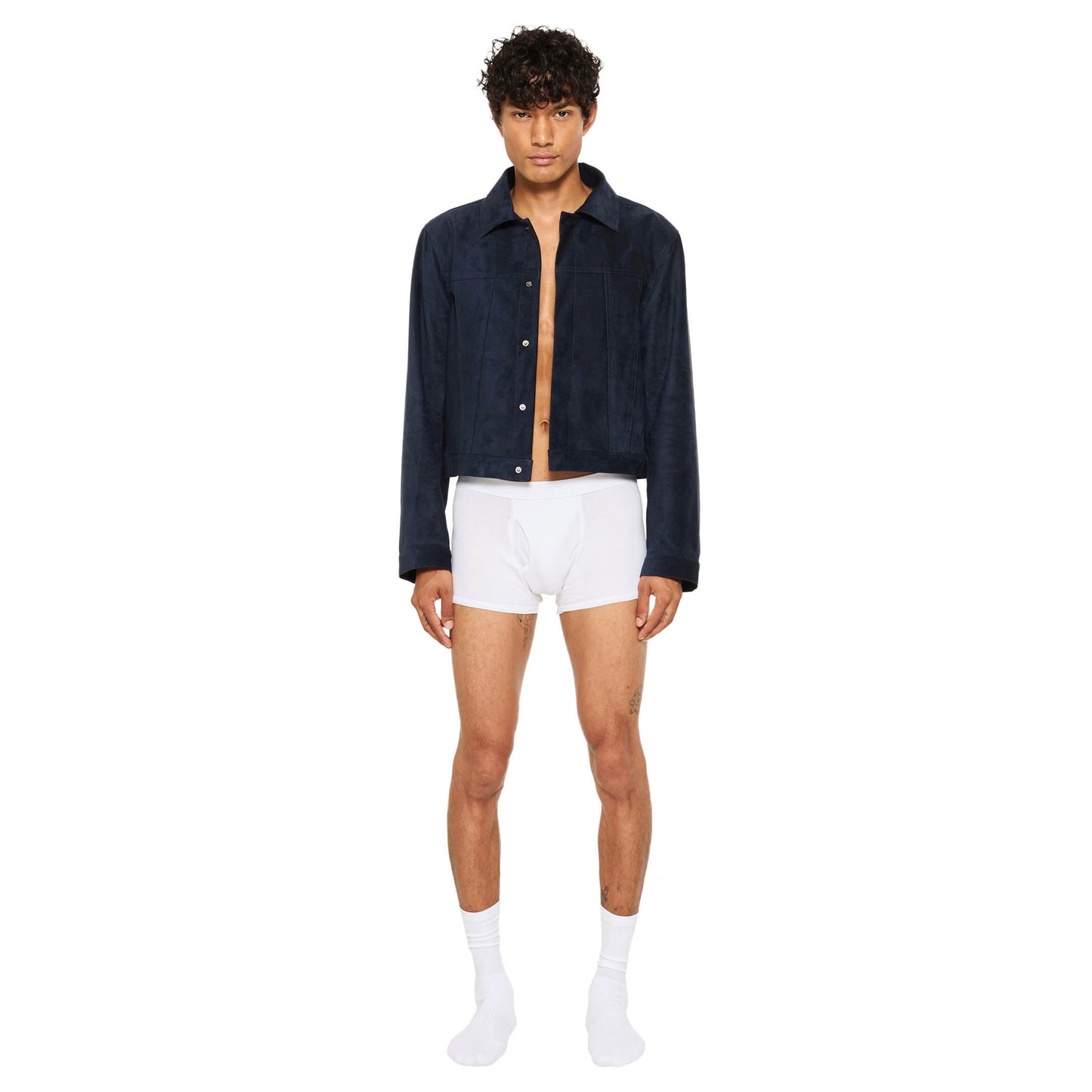 Zeppelin Jacket Navy Suede