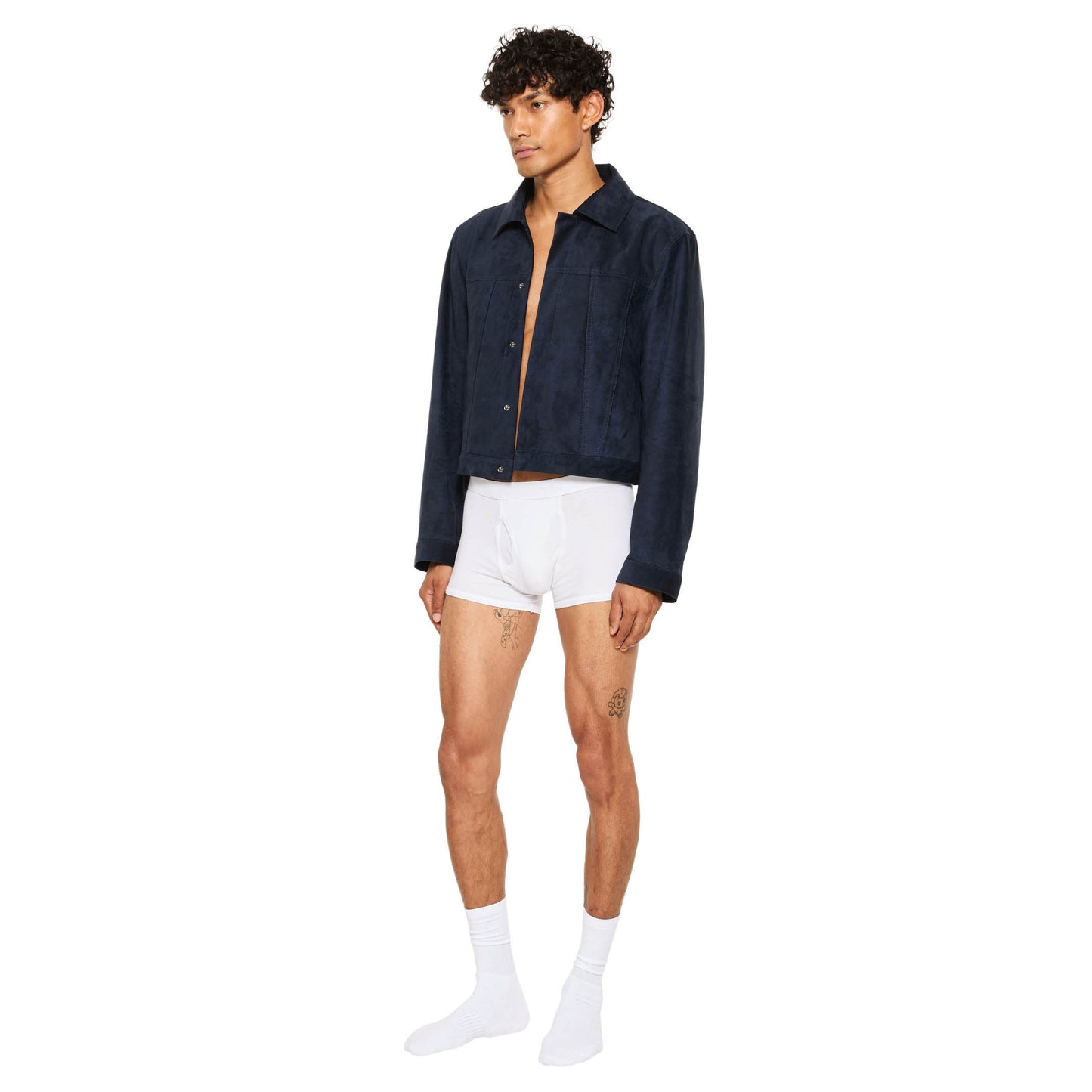 Zeppelin Jacket Navy Suede