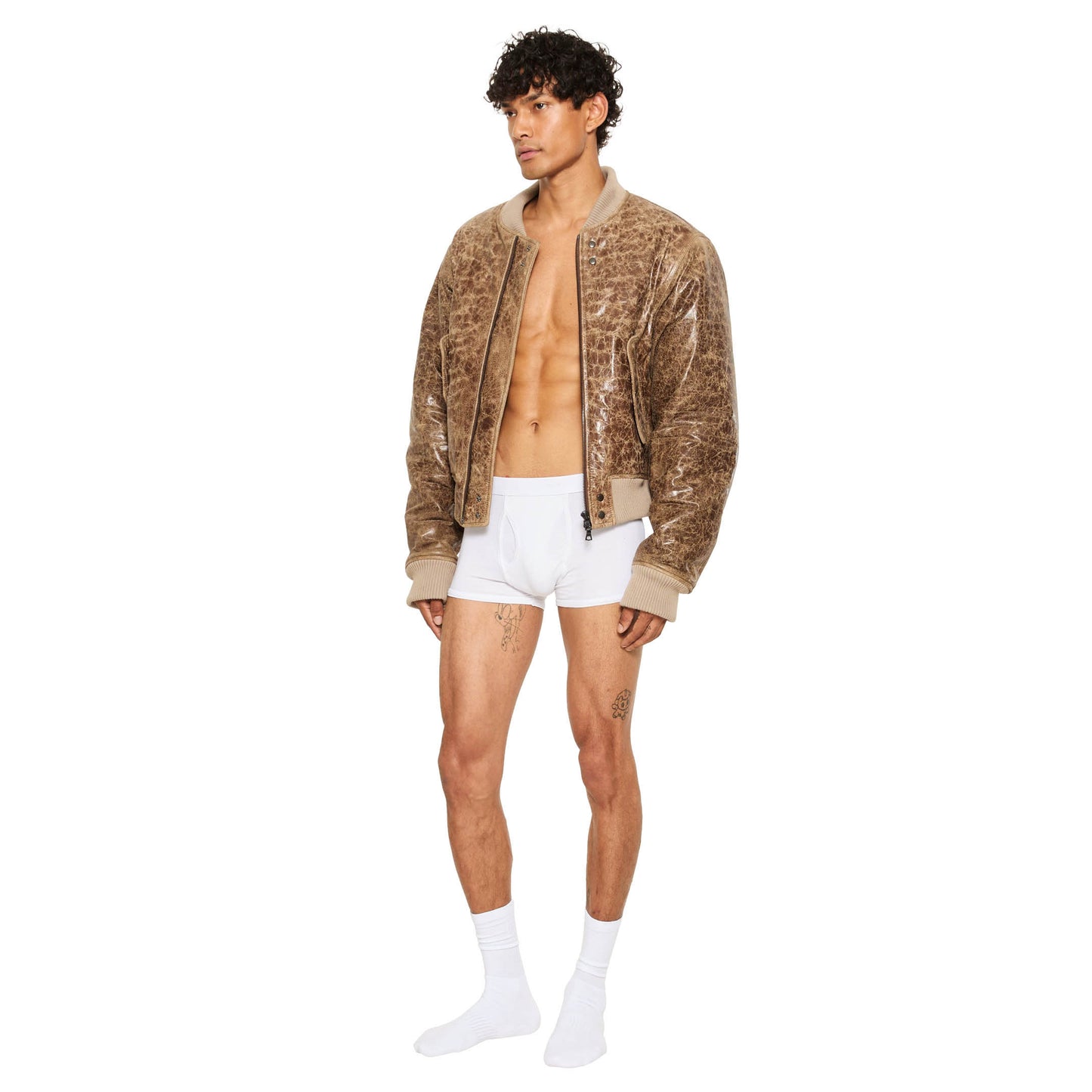Bomber Jacket Cracked Brown