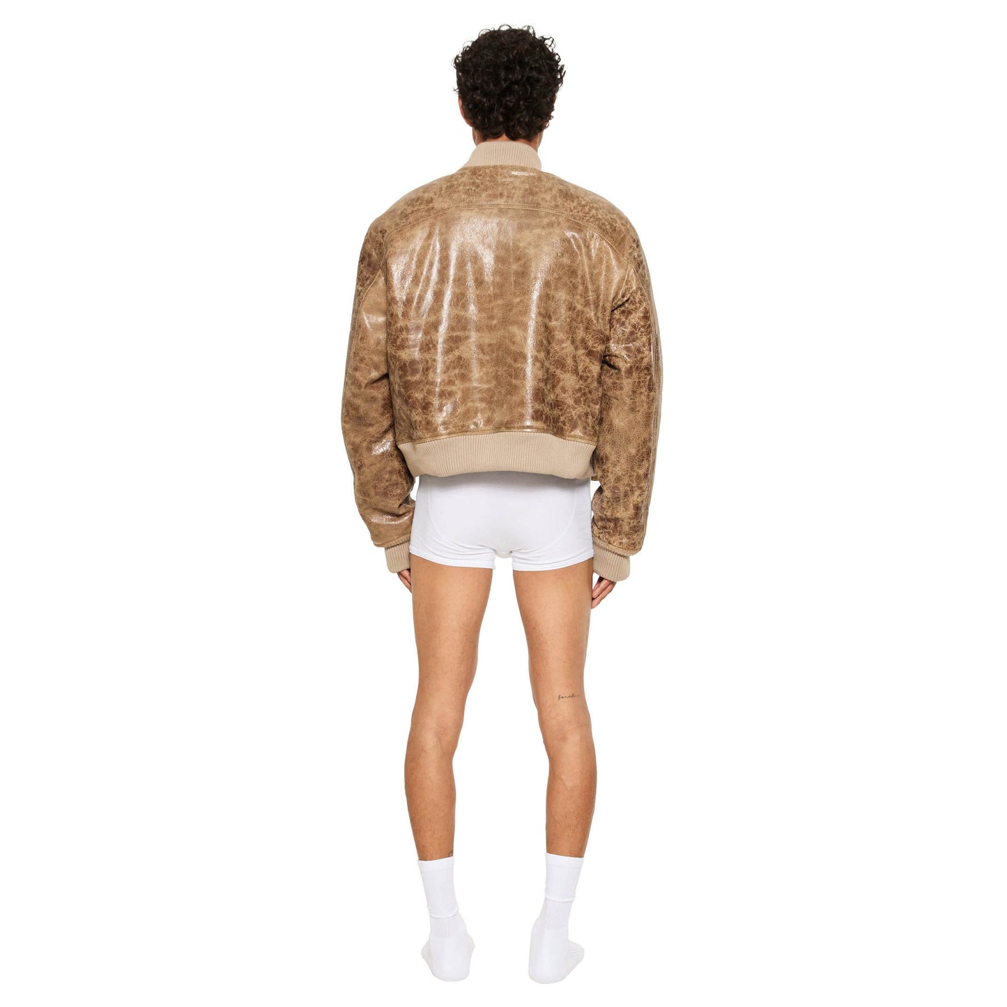Bomber Jacket Cracked Brown