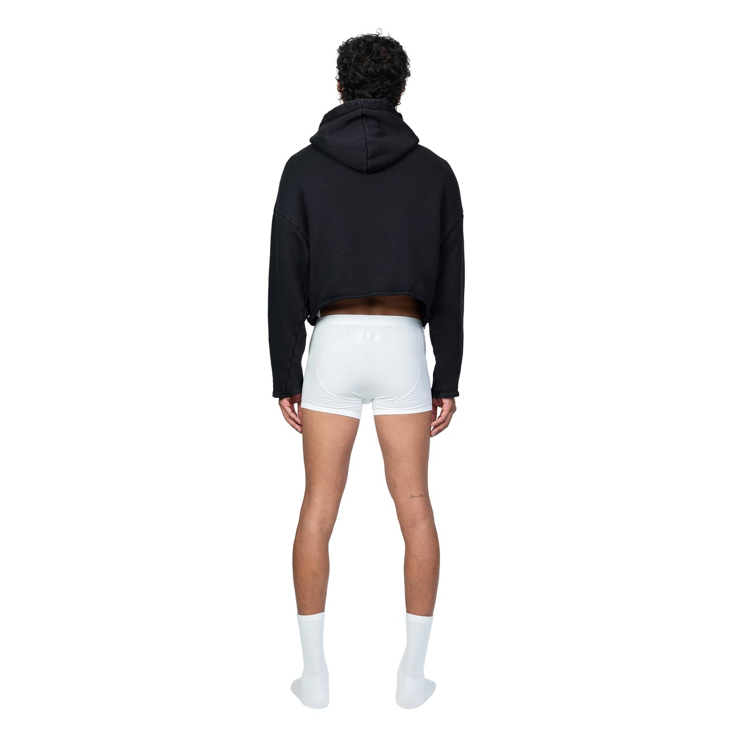 Reworked Cropped Hoody - Black