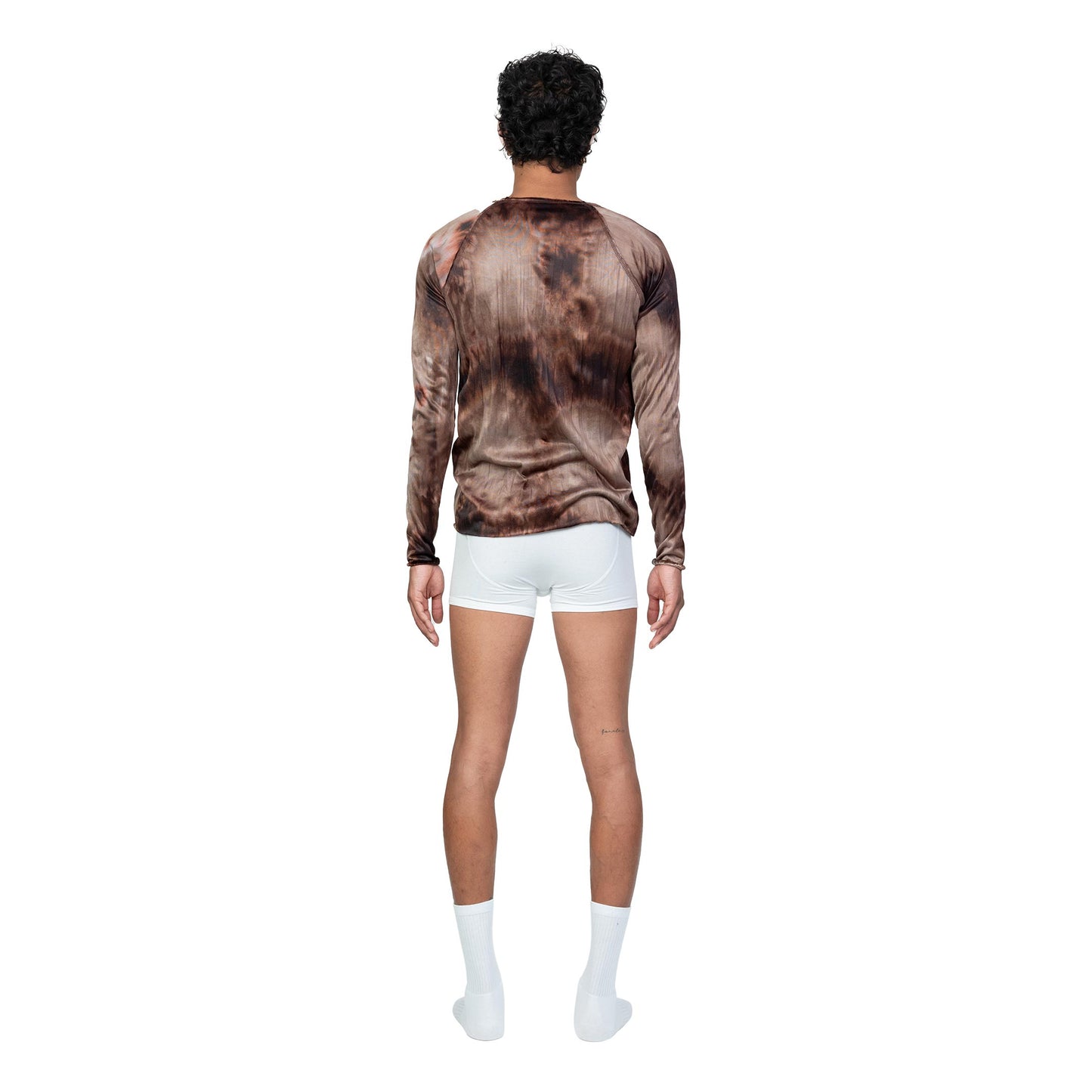 Raw Edge LS Top - Brown Dye