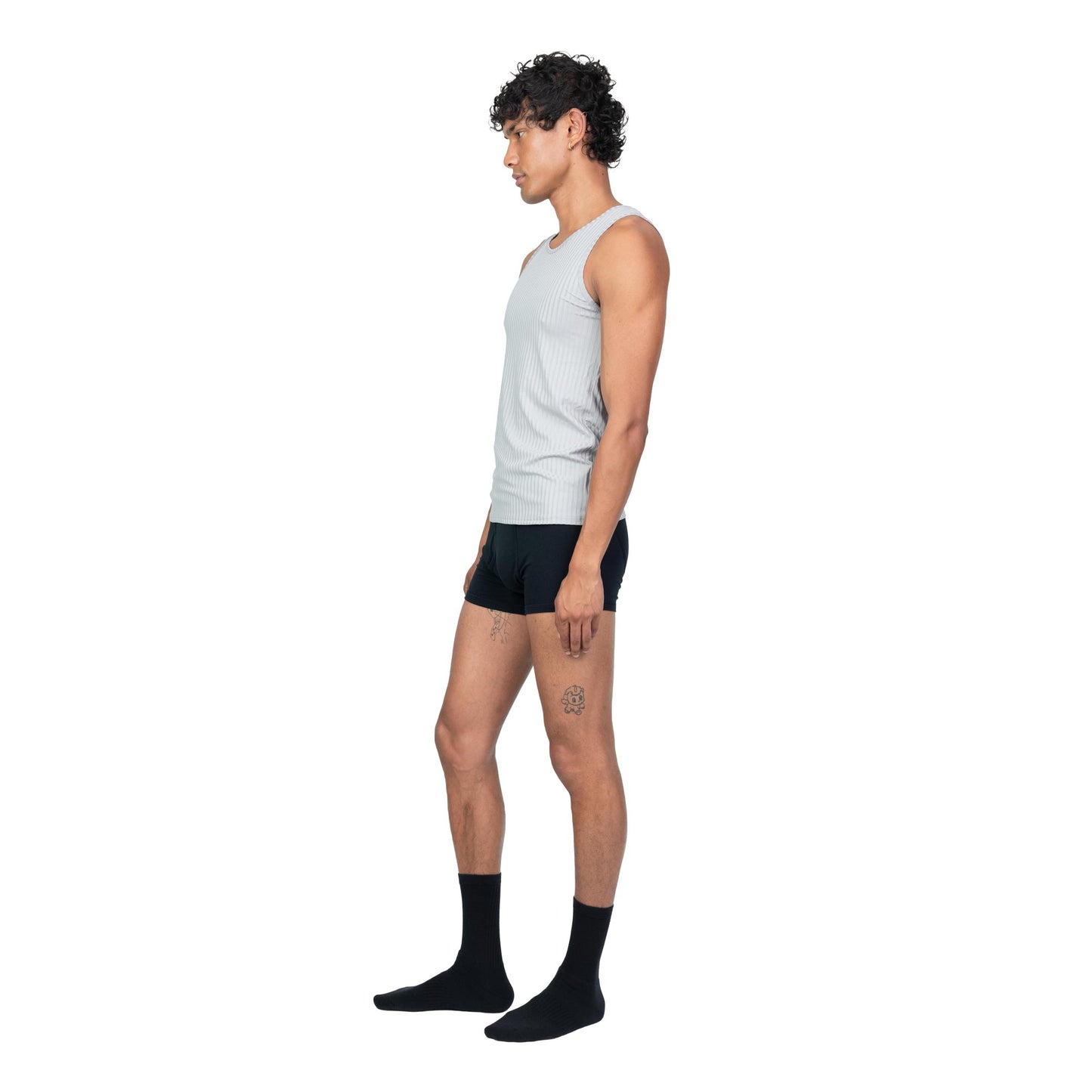 Ribbed Vest Razor Grey