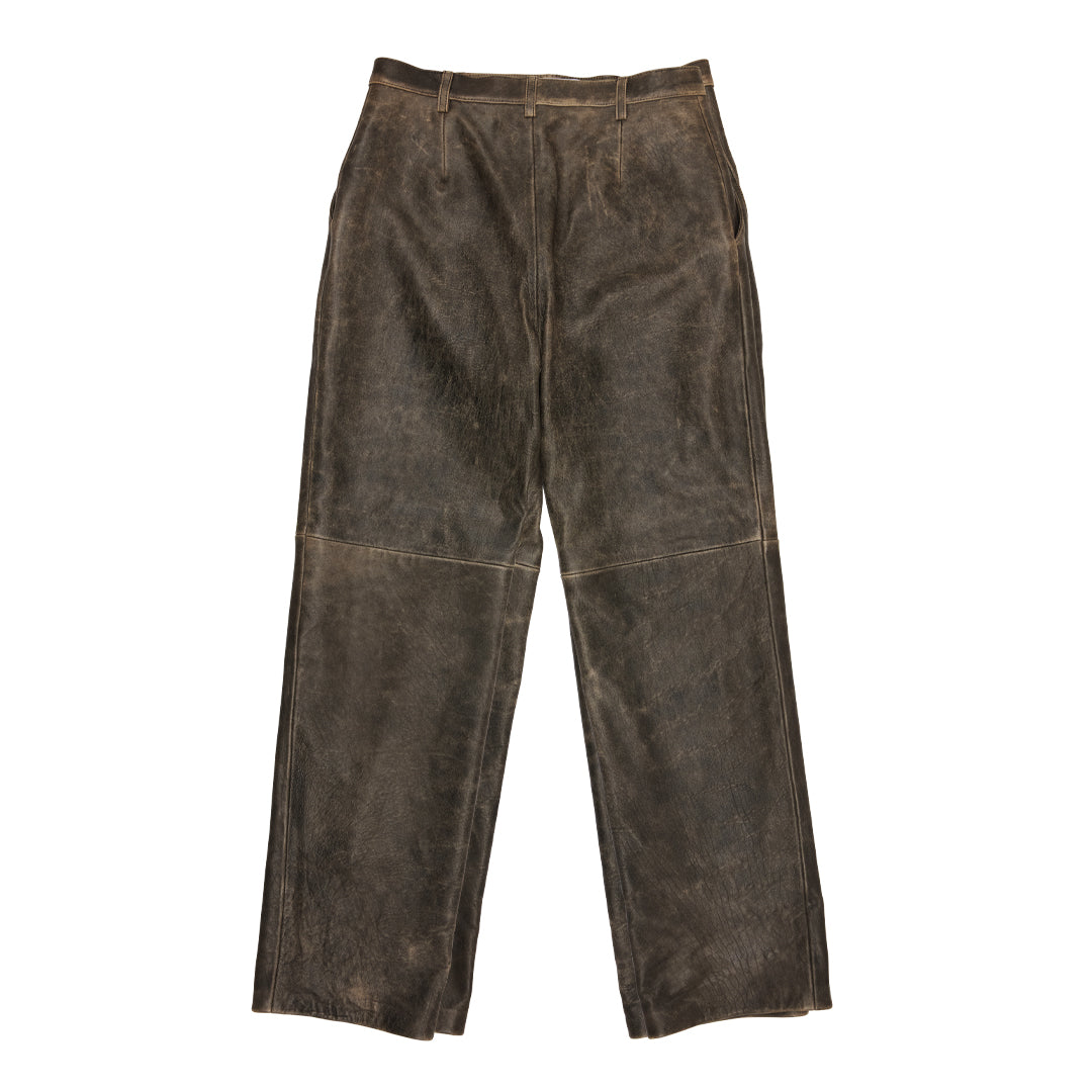 Dillon Leather Trouser Gray