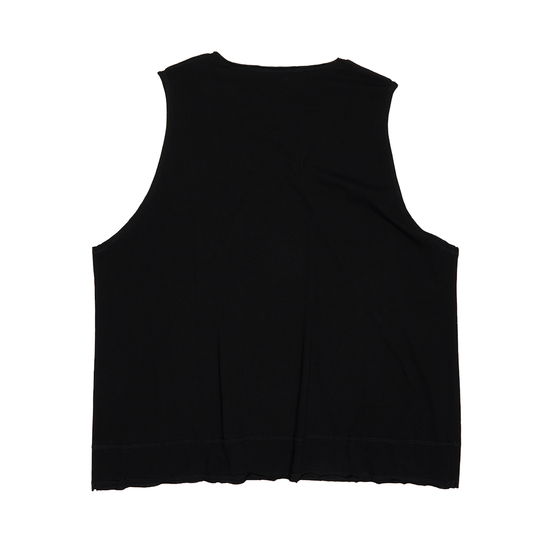 Cut To Crop T-Vest Black