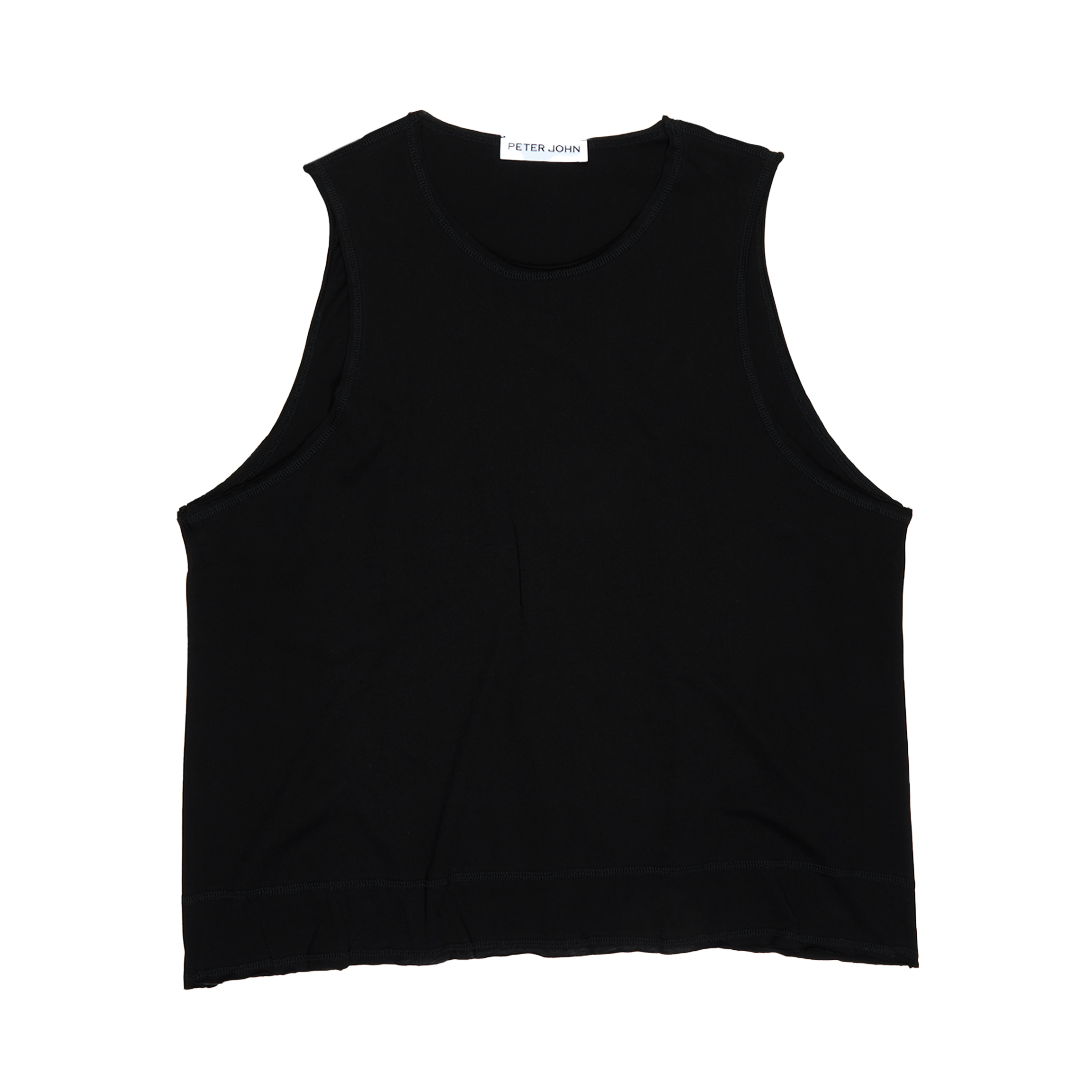 Cut To Crop T-Vest Black