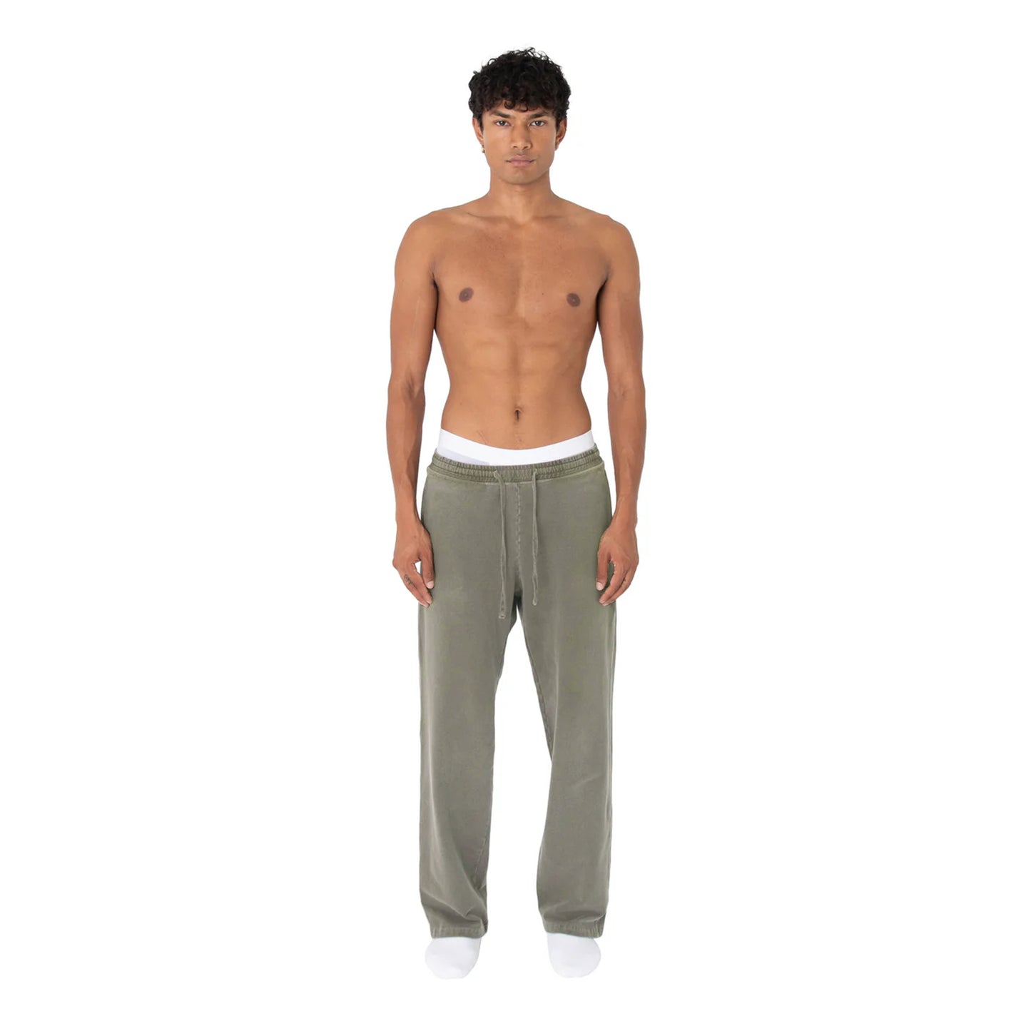 Lightweight Joggers Straight Leg Washed Olive