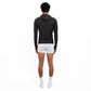 Hooded Long Sleeve Lycra Black