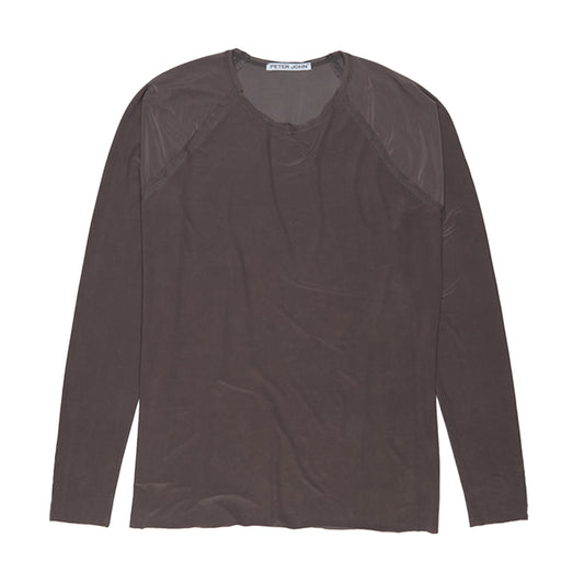 Raw Edge Long Sleeve Lycra Gunmetal