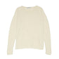 Raw Edge Long Sleeve Silk Ecru