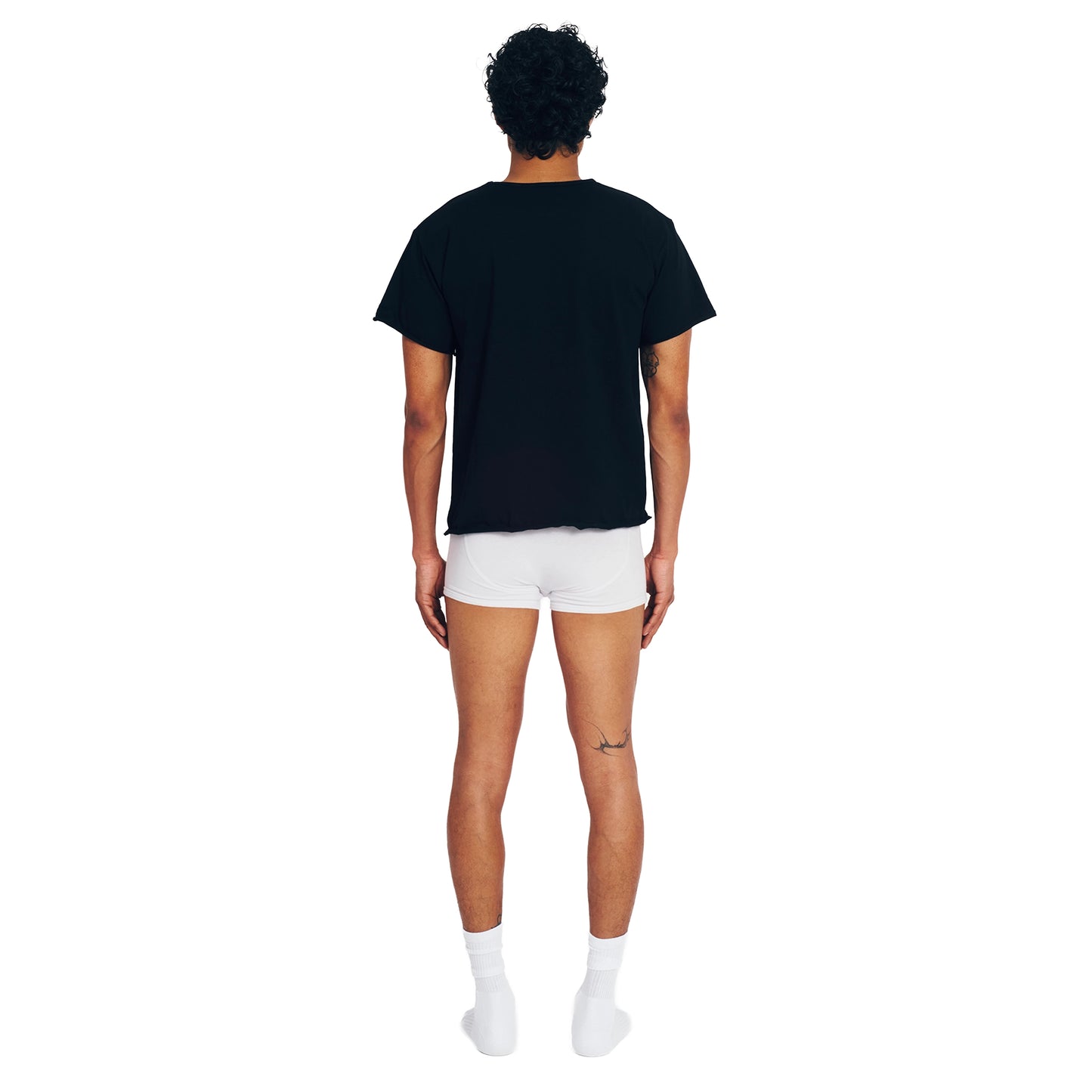 Raw Edge Heavy Weight T- Shirt - Black