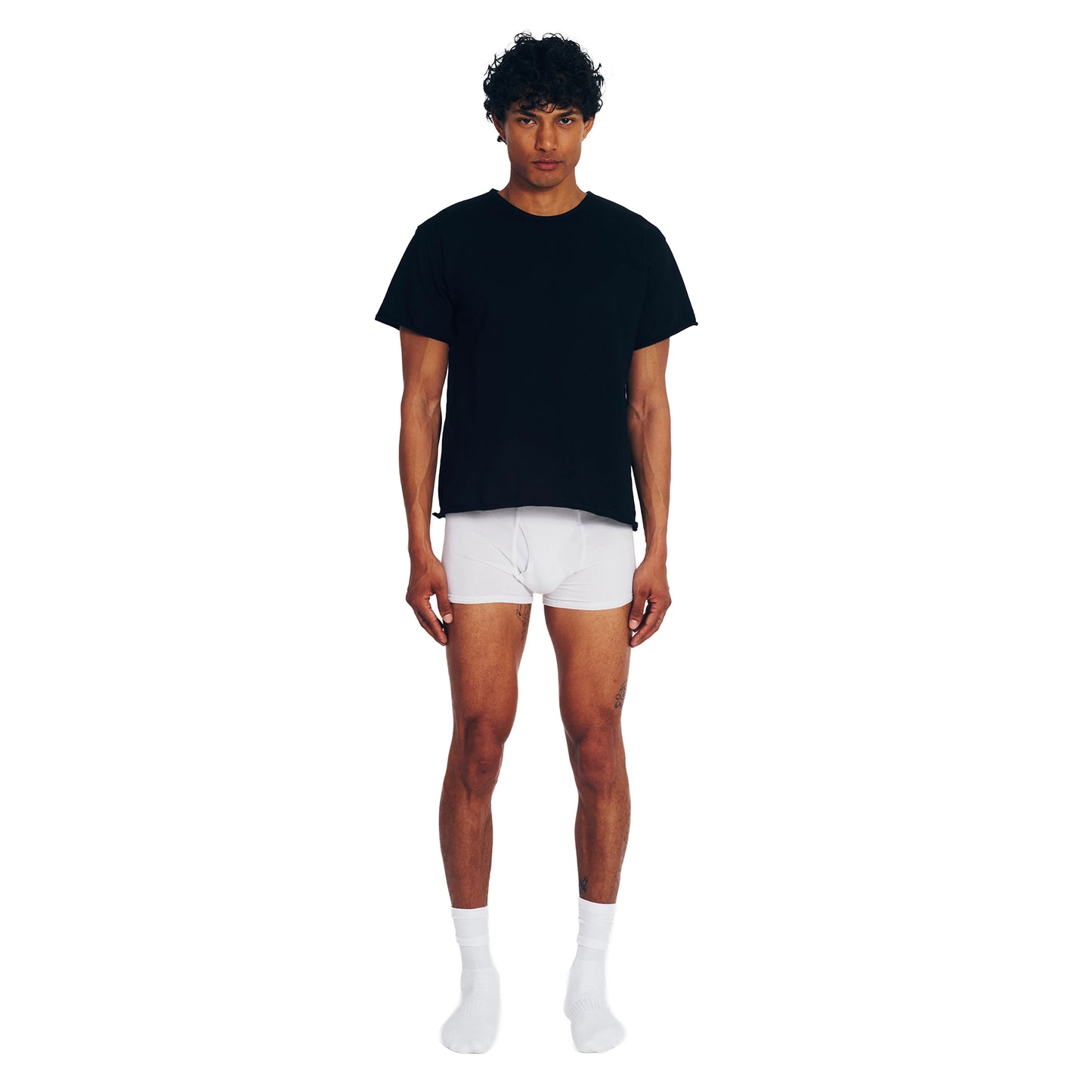 Raw Edge Heavy Weight T- Shirt - Black
