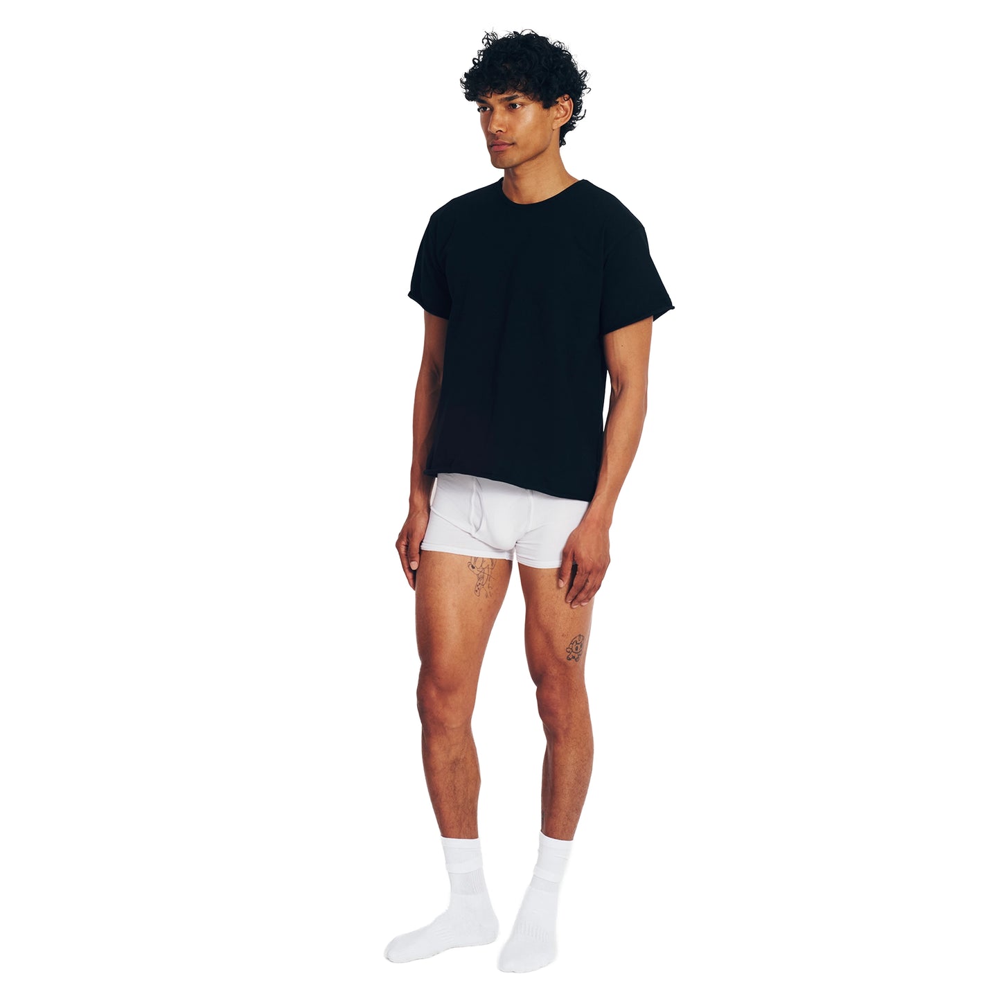 Raw Edge Heavy Weight T- Shirt - Black